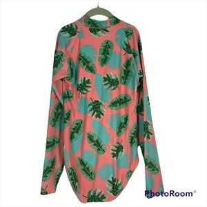Crewcuts long sleeved one piece rash guard one piece 14 Monstera leaves